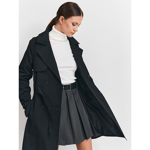 GATE Dwurzędowy trencz z paskiem 36 Gate 46 gateshop