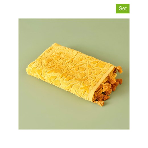 BELLA MAISON Ręczniki (2 szt.) &quot;Jolia&quot; w kolorze żółtym dla gości ze sklepu Limango Polska w kategorii Ręczniki - zdjęcie 186144128