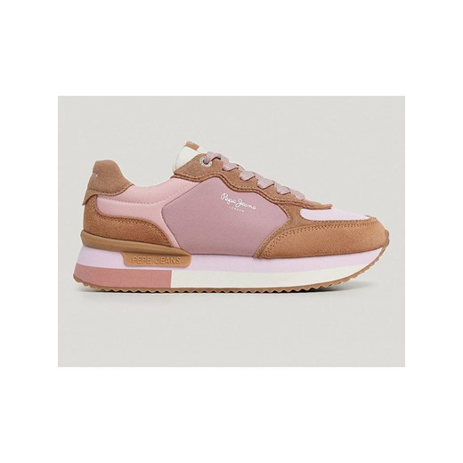 Pepe Jeans FOOTWEAR Sneakersy &quot;Rusper Mania&quot; w kolorze jasnoróżowo-jasnobrązowym ze sklepu Limango Polska w kategorii Buty sportowe damskie - zdjęcie 186144228