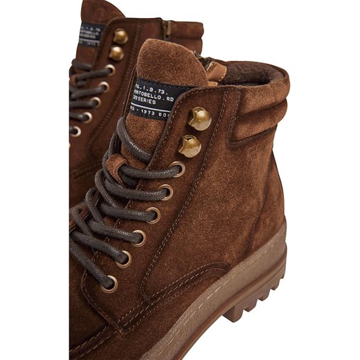 Pepe Jeans FOOTWEAR Skórzane botki &quot;Lincoln Nature&quot; w kolorze brązowym 45 okazyjna cena Limango Polska