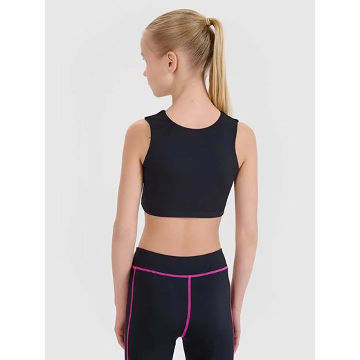 4F Biustonosz sportowy w kolorze czarnym 122/128 wyprzedaż Limango Polska