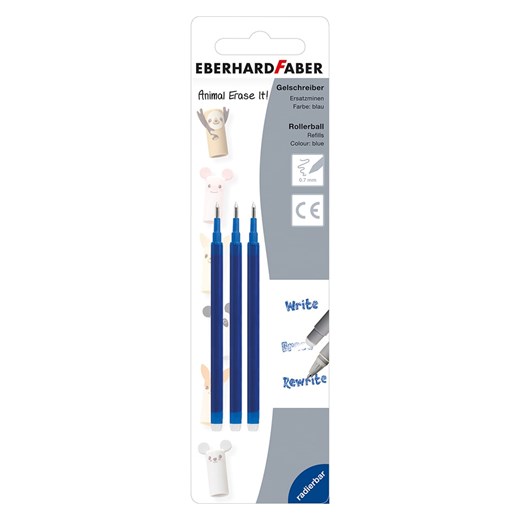 Faber-Castell Wkłady zapasowe do długopisów żelowych (3 szt.) &quot;Erase it! - Animal&quot; ze sklepu Limango Polska w kategorii Akcesoria biurowe - zdjęcie 186144457