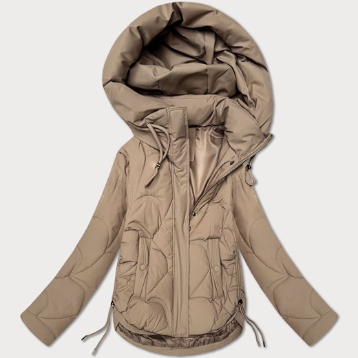 Przejściowa pikowana kurtka damska z kapturem S'West beżowa (B8297-12) ze sklepu goodlookin.pl w kategorii Kurtki damskie - zdjęcie 186145746