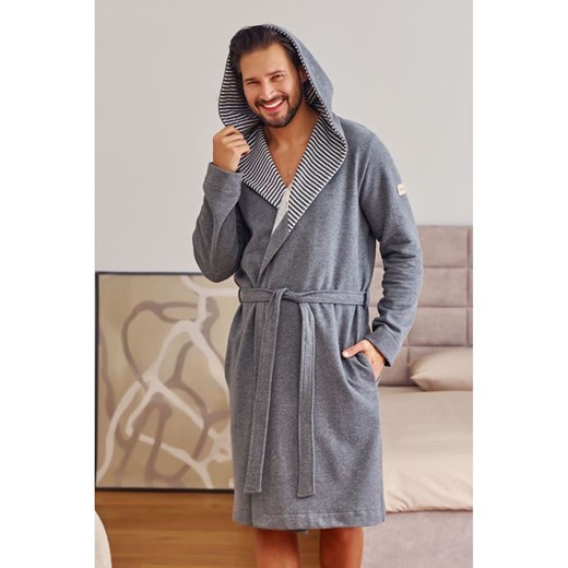 Doctor Nap Szlafrok w kolorze szarym ze sklepu Limango Polska w kategorii Szlafroki męskie - zdjęcie 186146528