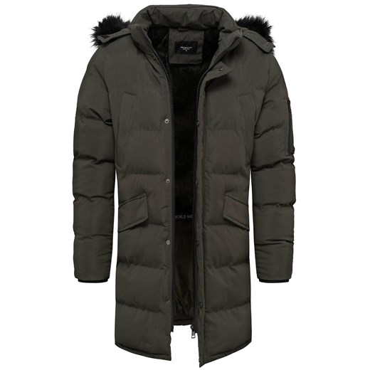 Kurtka męska zimowa parka ocieplana z kapturem Recea ze sklepu Recea.pl w kategorii Kurtki męskie - zdjęcie 186147176