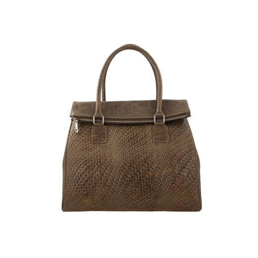 Elegancka torebka do pracy - Beżowa ciemna ze sklepu Barberinis w kategorii Kuferki - zdjęcie 186148208