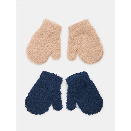 Sinsay - Rękawiczki jednopalczaste 2 pack - granatowy Sinsay One Size Sinsay