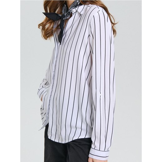Sinsay - Wiskozowa koszula w paski - wielobarwny ze sklepu Sinsay w kategorii Koszule damskie - zdjęcie 186149248
