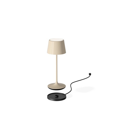 Lampka bezprzewodowa do baru LUNA 300 ceramiczny kremowy biały 6 sztuk/komplet ze sklepu Lysne w kategorii Lampy stołowe - zdjęcie 186149435