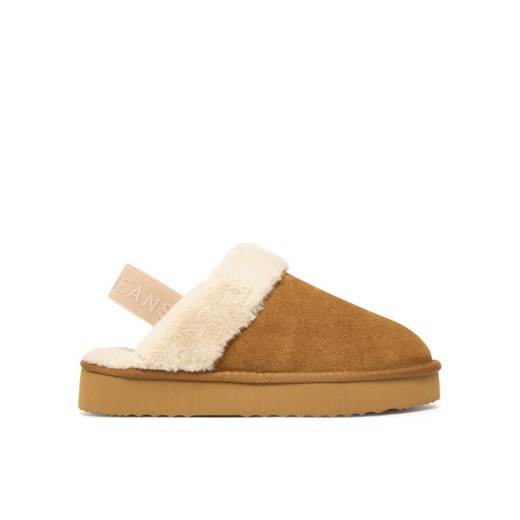 Kapcie Pepe Jeans Dissy Tape W PLS100001 Brązowy ze sklepu eobuwie.pl w kategorii Kapcie damskie - zdjęcie 186149768