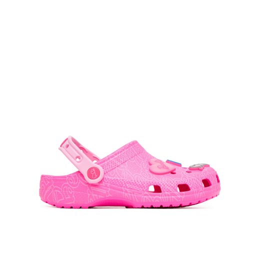 Klapki Crocs  Barbie Classic Clog 211406 Różowy ze sklepu eobuwie.pl w kategorii Klapki dziecięce - zdjęcie 186149819