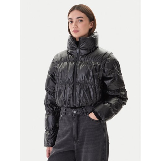 adidas Kurtka zimowa Essentials Glossy 2-In-1 JX2988 Czarny Loose Fit L MODIVO