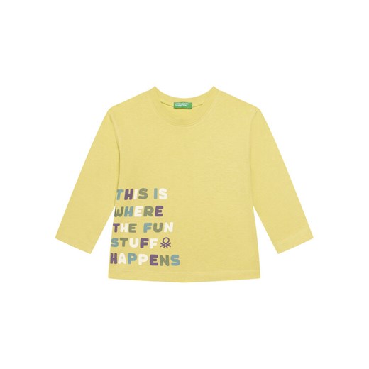 United Colors Of Benetton Bluzka 35RYG10K4 Zielony Regular Fit ze sklepu MODIVO w kategorii T-shirty chłopięce - zdjęcie 186151277