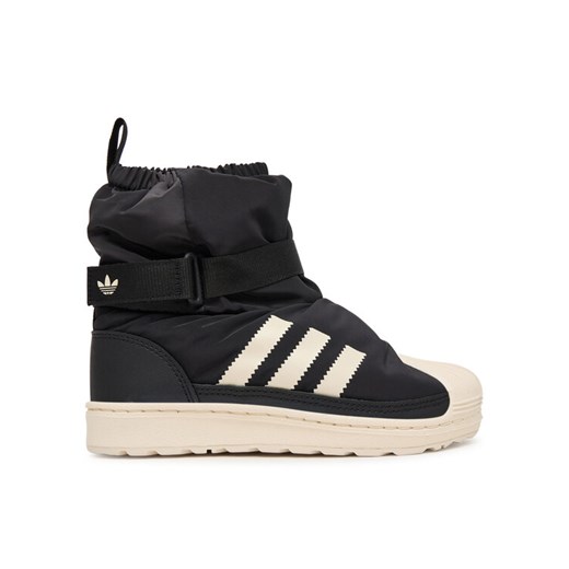 adidas Śniegowce Superstar 360 Winterized Boot JQ7949 Czarny ze sklepu MODIVO w kategorii Buty zimowe dziecięce - zdjęcie 186151285