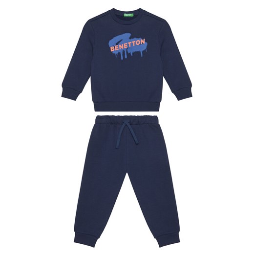 United Colors Of Benetton Dres 3J68GK00S Granatowy Regular Fit ze sklepu MODIVO w kategorii Dresy chłopięce - zdjęcie 186151308