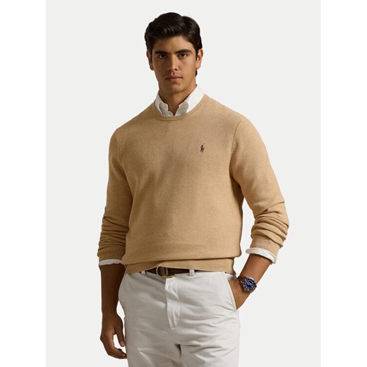 Polo Ralph Lauren Sweter 710918163502 Beżowy Regular Fit ze sklepu MODIVO w kategorii Swetry męskie - zdjęcie 186151499