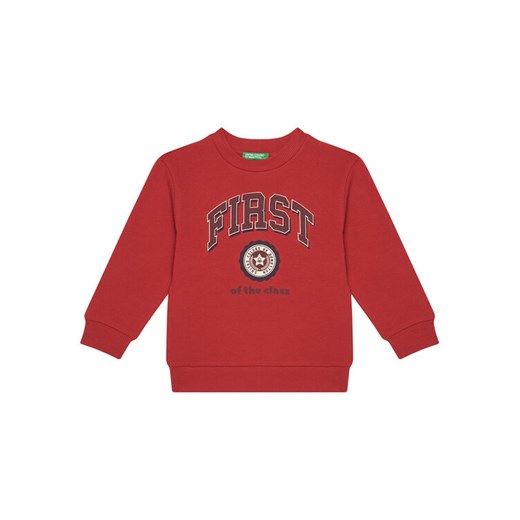 United Colors Of Benetton Bluza 3J68G10KN Czerwony Relaxed Fit ze sklepu MODIVO w kategorii Bluzy chłopięce - zdjęcie 186151549