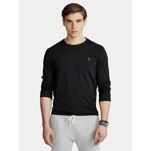 Polo Ralph Lauren Longsleeve Classics 710671468001 Czarny Custom Slim Fit ze sklepu MODIVO w kategorii T-shirty męskie - zdjęcie 186151576