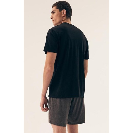 Henderson krótka bawełniana piżama męska czarno-szara Mick 43032-99X, Kolor czarno-szary, Rozmiar L, Henderson ze sklepu Primodo w kategorii Piżamy męskie - zdjęcie 186153415