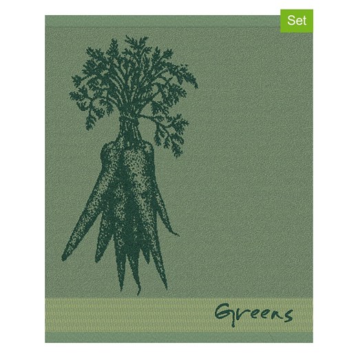 DDDDD Ręczniki kuchenne (6 szt.) &quot;Greens&quot; w kolorze zielonym - 55 x 50 cm ze sklepu Limango Polska w kategorii Ścierki kuchenne - zdjęcie 186153635