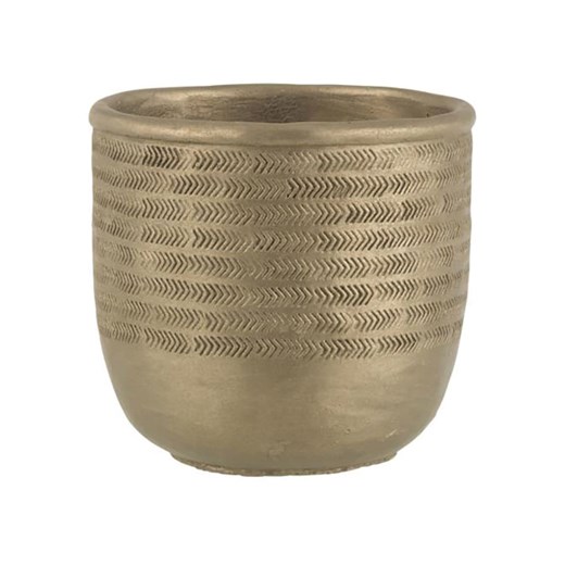 J Line Osłonka w kolorze złoto-zielonym na doniczkę - wys. 16 x Ø 17,5 cm ze sklepu Limango Polska w kategorii Doniczki i osłonki - zdjęcie 186154007