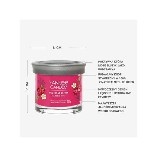 Yankee Candle Świeca zapachowa &quot;Red Raspberry&quot; - 122 g Yankee Candle onesize okazyjna cena Limango Polska
