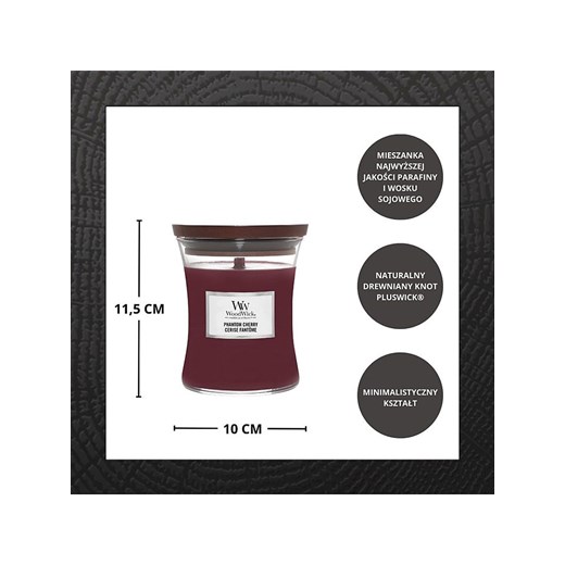 WoodWick Świeca zapachowa &quot;Phantom Cherry&quot; - 275 g Woodwick onesize wyprzedaż Limango Polska