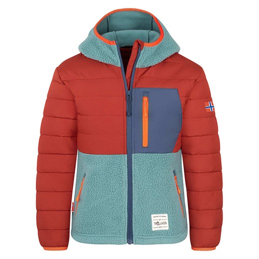 Trollkids Kurtka hybrydowa &quot;Romsdalen&quot; w kolorze czerwonobrązowo-niebieskim ze sklepu Limango Polska w kategorii Kurtki chłopięce - zdjęcie 186155308