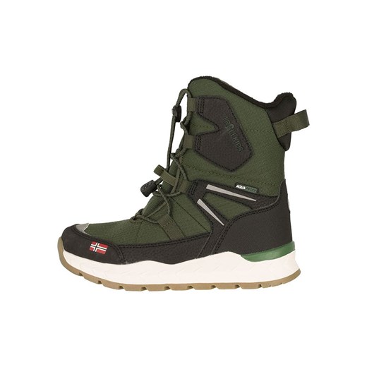 Trollkids Botki zimowe &quot;Nordkapp&quot; w kolorze khaki ze sklepu Limango Polska w kategorii Buty zimowe dziecięce - zdjęcie 186155637