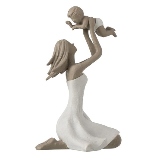 J Line Figurka dekoracyjna w kolorze biało-szarobrązowym - 12 x 18 x 10 cm ze sklepu Limango Polska w kategorii Dekoracje - zdjęcie 186155867