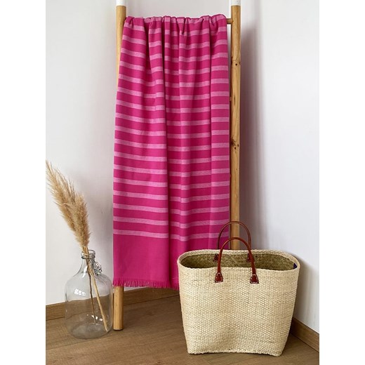 Le Comptoir de la Plage Fouta &quot;Alanya&quot; w kolorze różowym - 180 x 140 cm ze sklepu Limango Polska w kategorii Ręczniki - zdjęcie 186156237