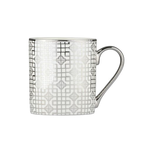 BIA INTERNATIONAL Kubek jumbo &quot;Art Deco&quot; w kolorze srebrnym - 400 ml ze sklepu Limango Polska w kategorii Dzbanki i zaparzacze - zdjęcie 186156336