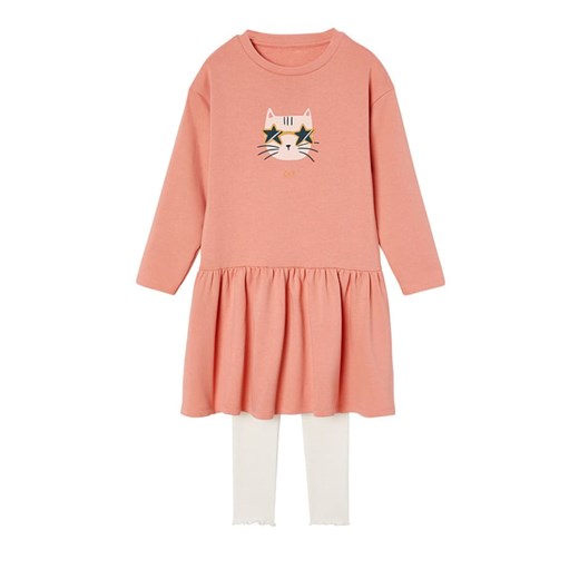 vertbaudet 2-częściowy zestaw w kolorze łososiowo-kremowym ze sklepu Limango Polska w kategorii Sukienki dziewczęce - zdjęcie 186157088