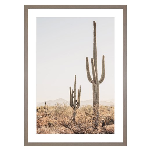 Ars Longa Druk artystyczny &quot;Cactus in Arizona&quot; w ramce - 70 x 50 cm ze sklepu Limango Polska w kategorii Obrazy - zdjęcie 186157385