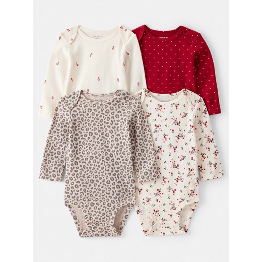 carter's Body (4 szt.) w kolorze kremowo-beżowo-czerwonym - id: 17599140 - marki Carter's - 186157958 carter's Body (4 szt.) w kolorze kremowo-beżowo-czerwonym ze sklepu Limango Polska w kategorii Odzież dla niemowląt - zdjęcie 186157958