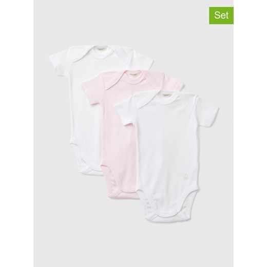 Benetton Body (3 szt.) w kolorze biało-jasnoróżowym ze sklepu Limango Polska w kategorii Odzież dla niemowląt - zdjęcie 186158127