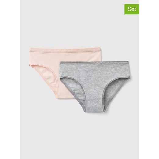 Benetton Majtki (2 pary) w kolorze szaro-jasnoróżowym 104 okazyjna cena Limango Polska