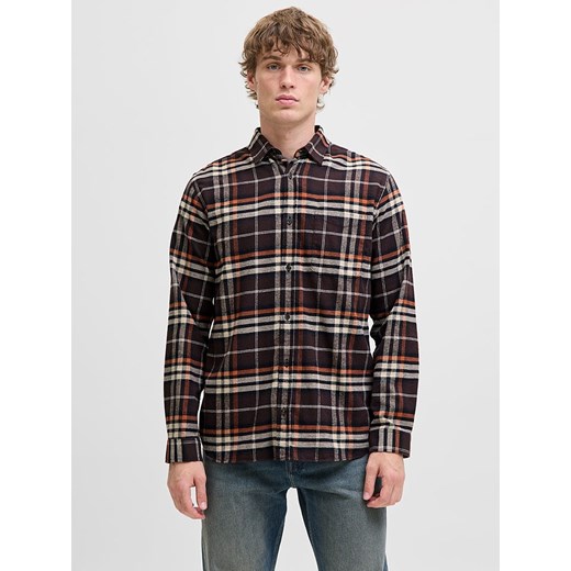 Jack &amp; Jones Koszula &quot;James&quot; w kolorze czarno-pomarańczowo-kremowym ze sklepu Limango Polska w kategorii Koszule męskie - zdjęcie 186158397