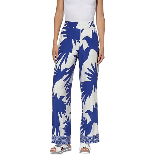 Heine Spodnie w kolorze biało-niebieskim ze sklepu Limango Polska w kategorii Spodnie damskie - zdjęcie 186158528