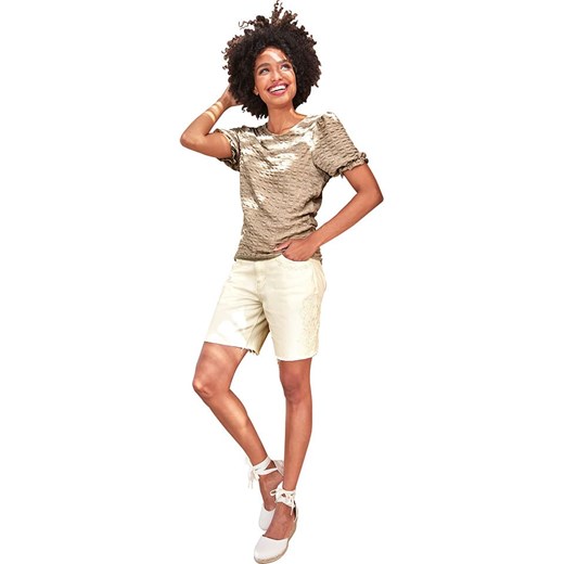 Heine Szorty dżinsowe w kolorze kremowym Heine 42 okazyjna cena Limango Polska