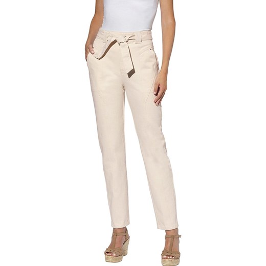 Heine Dżinsy - Slim fit - w kolorze beżowym ze sklepu Limango Polska w kategorii Spodnie damskie - zdjęcie 186158545