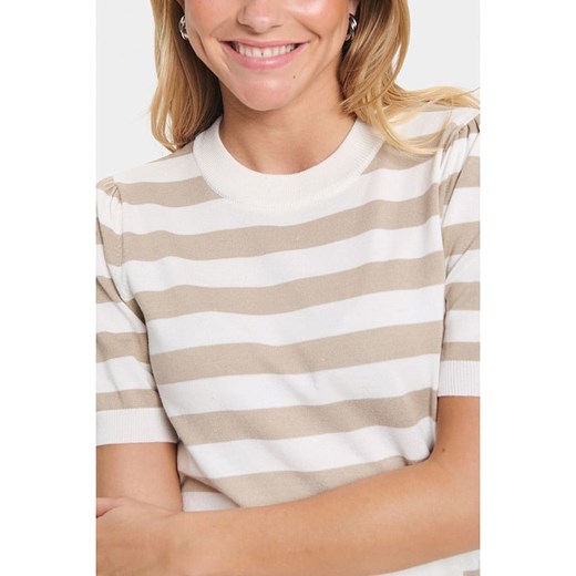 SAINT TROPEZ Sweter &quot;Mila&quot; w kolorze biało-beżowym Saint Tropez XL okazyjna cena Limango Polska