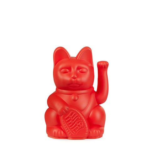 Donkey Figurka dekoracyjna &quot;Lucky Cat Mini&quot; w kolorze czerwonym - 6,7 x 9,8 x 5,2 cm ze sklepu Limango Polska w kategorii Dekoracje - zdjęcie 186160225