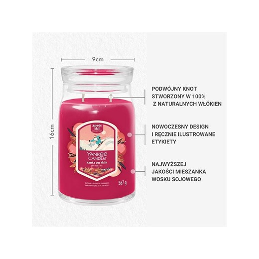 Yankee Candle Świeca zapachowa &quot;Santa on Skis&quot; - 567 g Yankee Candle onesize wyprzedaż Limango Polska