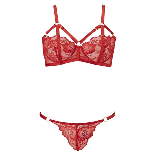 Czerwony komplet bielizny koronkowej Sugar, Kolor czerwony, Rozmiar S/M, Anais ze sklepu Intymna w kategorii Komplety bielizny damskiej - zdjęcie 186162128