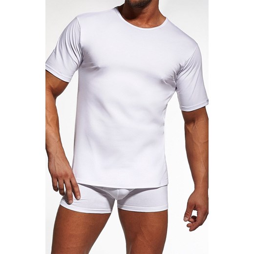 Biała koszulka męska 202+, Kolor biały, Rozmiar M, Cornette ze sklepu Intymna w kategorii T-shirty męskie - zdjęcie 186162497