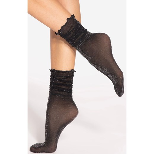 Gatta skarpetki damskie czarne Spring Vibes 08 30 DEN, Kolor czarno-srebrny, Rozmiar uniwersalny, Gatta ze sklepu Intymna w kategorii Skarpetki damskie - zdjęcie 186162586