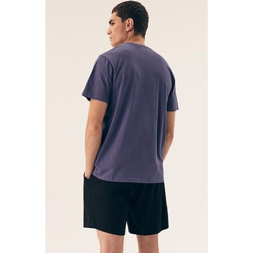 Henderson krótka bawełniana piżama męska niebieska Mick 43032-95X, Kolor niebieski, Rozmiar M, Henderson ze sklepu Intymna w kategorii Piżamy męskie - zdjęcie 186162618