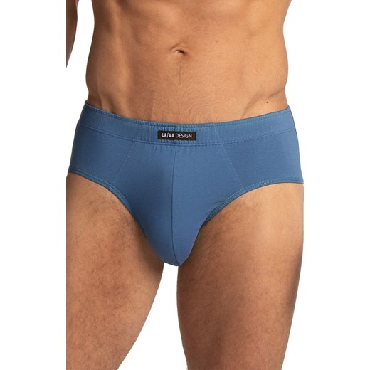 3-pack bawełniane slipy męskie M-1069CL, Kolor niebiesko-grafitowy, Rozmiar L, LAMA ze sklepu Intymna w kategorii Majtki męskie - zdjęcie 186162929