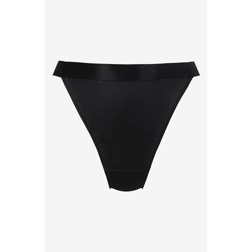 Marilyn czarne skórzane stringi Courtisane, Kolor czarny, Rozmiar L, Marilyn ze sklepu Intymna w kategorii Majtki damskie - zdjęcie 186163307
